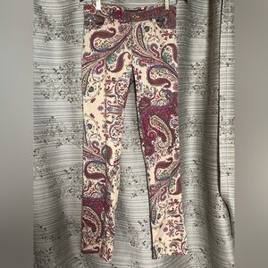 Ralph Lauren Paisley Print Pants Jean style stretch